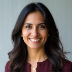 Portrait of Dr. Anya Sharma, Head of Digital Education.